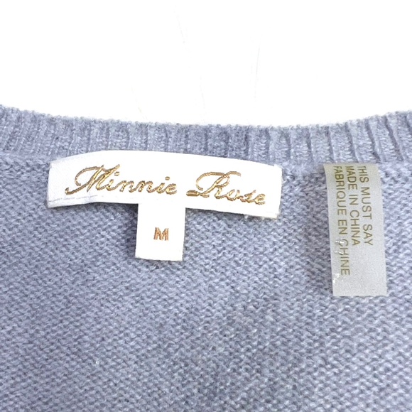 🚫SOLD!*|•MINNIE ROSE•| 100% Cashmere Lavender V-Neck Sweater - Picture 7 of 9